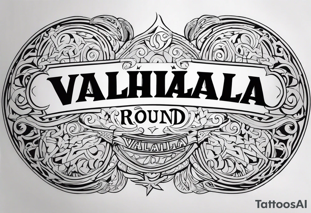 Valhalla round tattoo idea