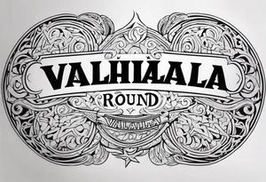 Valhalla round tattoo idea