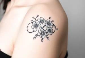 July December January birth flower infinity sign tattoo idea