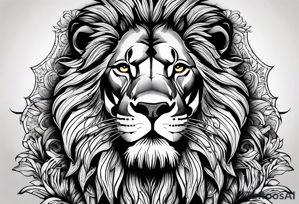 Jamaican lion tattoo idea