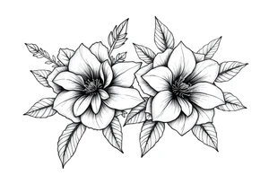 December and August birth flowers on skin tattoo idea
