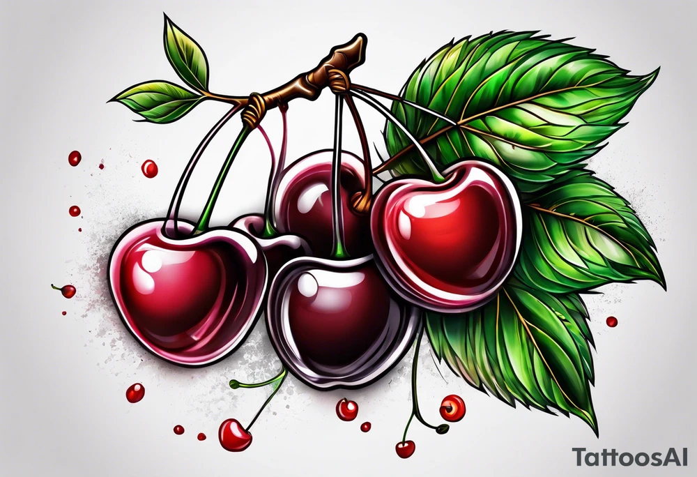 Cherries tattoo idea