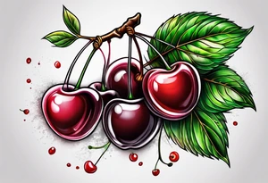 Cherries tattoo idea