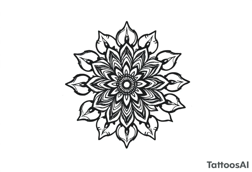 mandala with variation tattoo idea