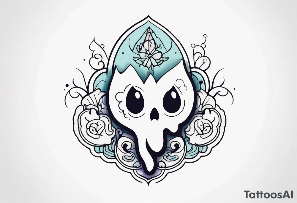 lovely ghost tattoo idea