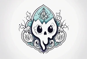 lovely ghost tattoo idea