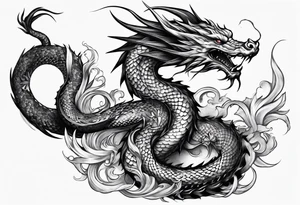 full snake and dragon back tattoo tattoo idea