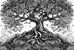 Family: Like branches on a tree we all grow in separate directions but our roots remain the same tattoo idea