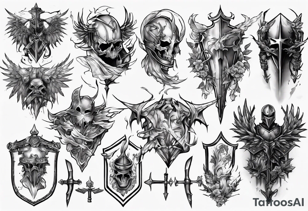 fallen knight tattoo idea
