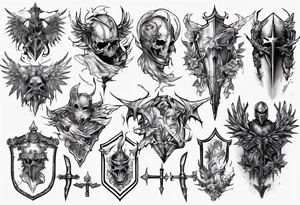 fallen knight tattoo idea