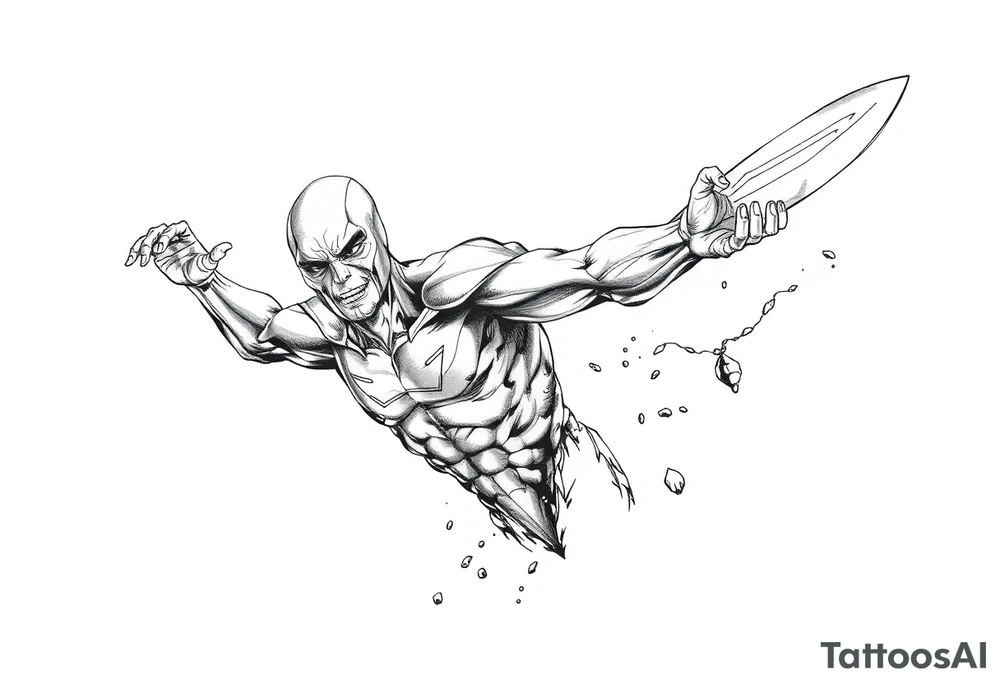 Silver Surfer comic accurate tattoo idea