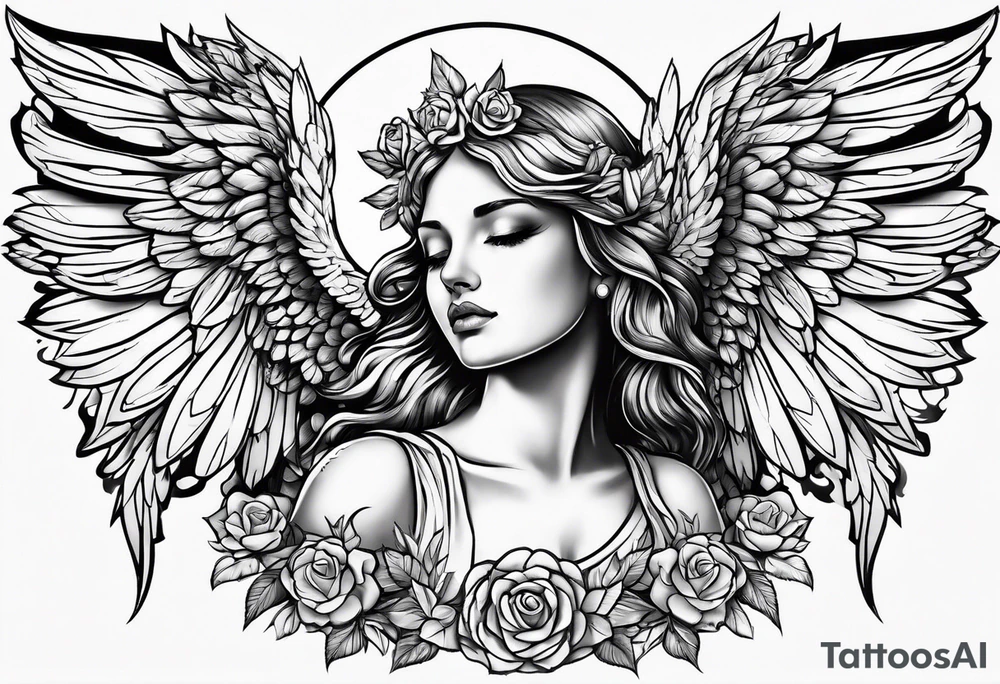 Angel tattoo idea