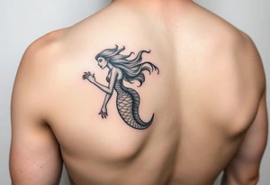 Realistic tattoo on forearm of a mermaid tattoo idea