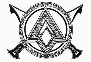 Valhalla 
Sword shield valknut  axe tattoo idea