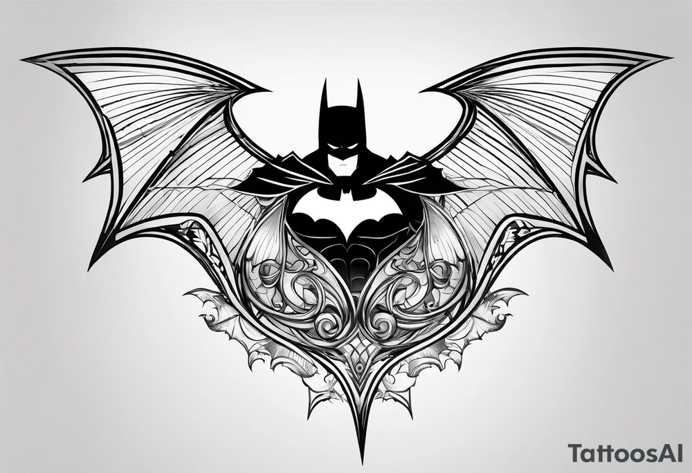 Batman symbol edgy tattoo idea