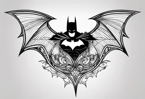 Batman symbol edgy tattoo idea