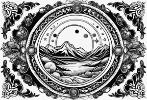 Phonic circles earth tattoo idea