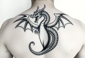 the canvas is a mans large erect penis , it has a dragon that wraps around it tattoo idea