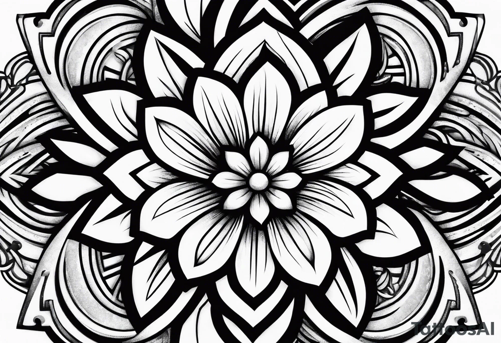 Puerto Rican flag flower tattoo idea