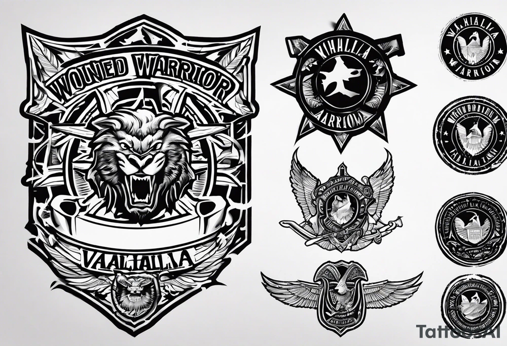 Wounded warrior valhalla tattoo idea