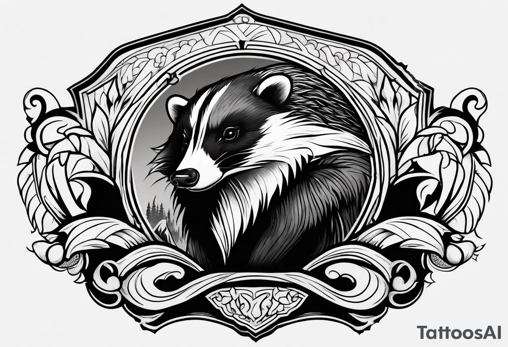 Neo traditional 
Angry badger tattoo idea