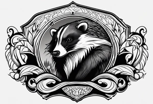 Neo traditional 
Angry badger tattoo idea