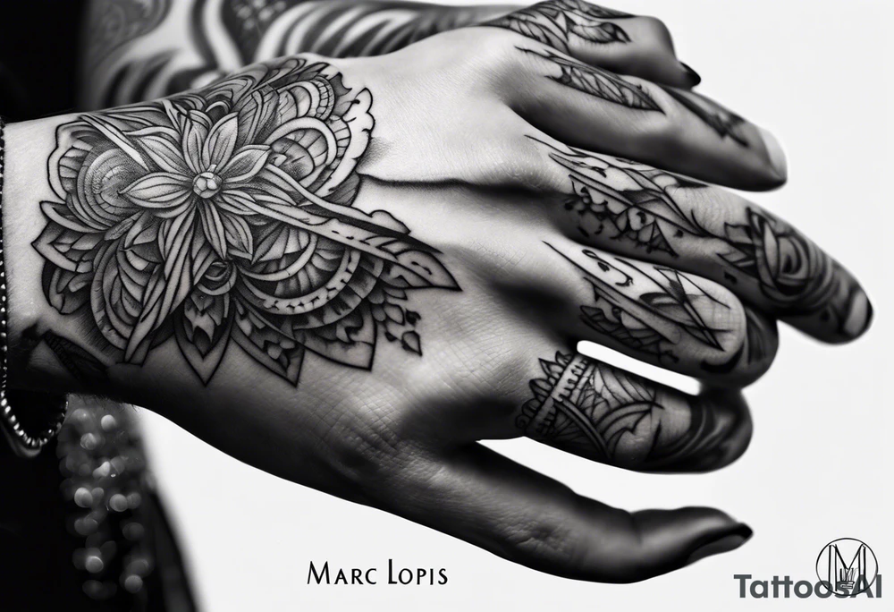 fingers tattoo tattoo idea