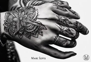fingers tattoo tattoo idea