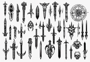 Weapons tattoo idea