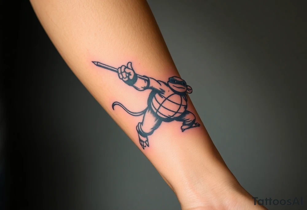 Flying ninja monkey turtle tattoo idea
