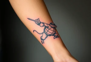 Flying ninja monkey turtle tattoo idea