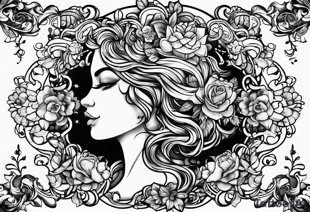 Brain and heart tattoo idea