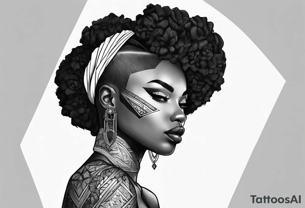 Black person tattoo idea