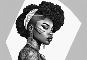 Black person tattoo idea