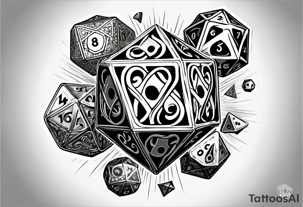 a twenty sided die tattoo idea