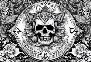 a bunch of ocultism signs tattoo idea