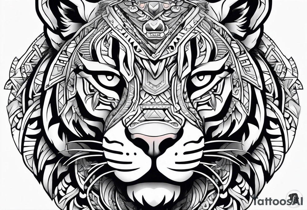 Fierce jaguar aztec shoulder tattoo idea