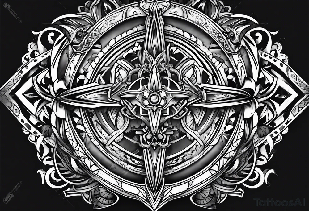 Ironworker tribal tattoo idea