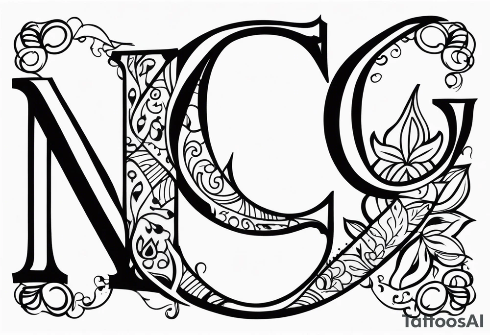 Initials NCA with date 9-15-16 tattoo idea