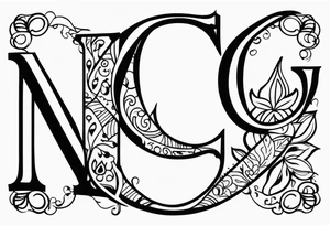 Initials NCA with date 9-15-16 tattoo idea