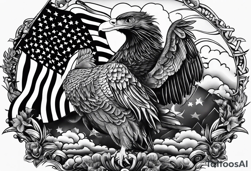 Patriotic, life, love, respect, dignity tattoo idea