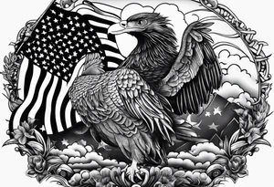 Patriotic, life, love, respect, dignity tattoo idea