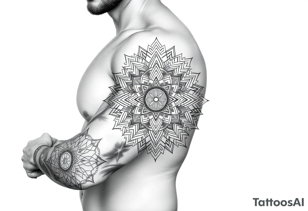 intricate mandala with sacred geometry and cosmic elements tattoo idea intricate mandala with sacred geometry and cosmic elements tattoo idea