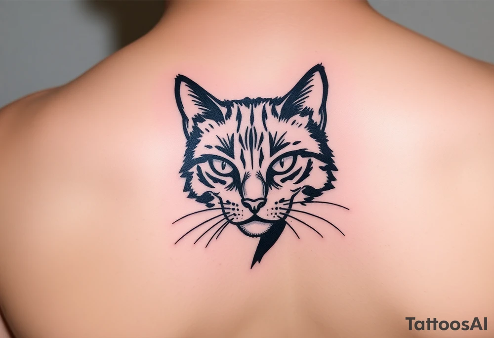black cat tattoo idea