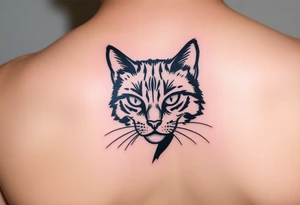 black cat tattoo idea
