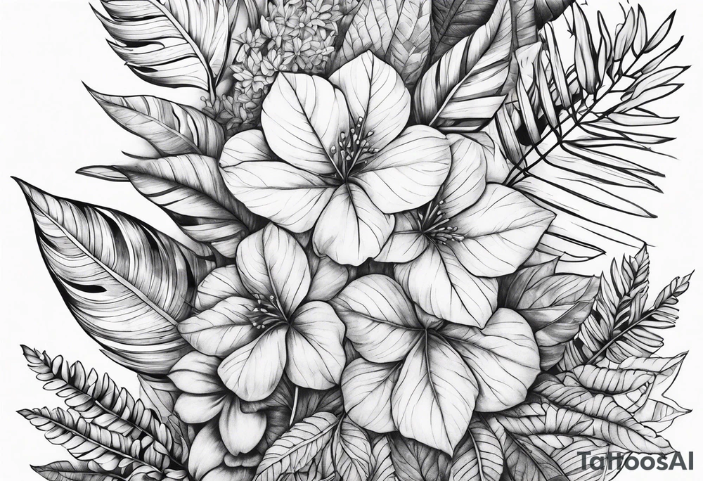 Foliage arm sleeve tattoo idea