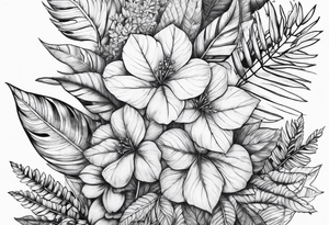 Foliage arm sleeve tattoo idea