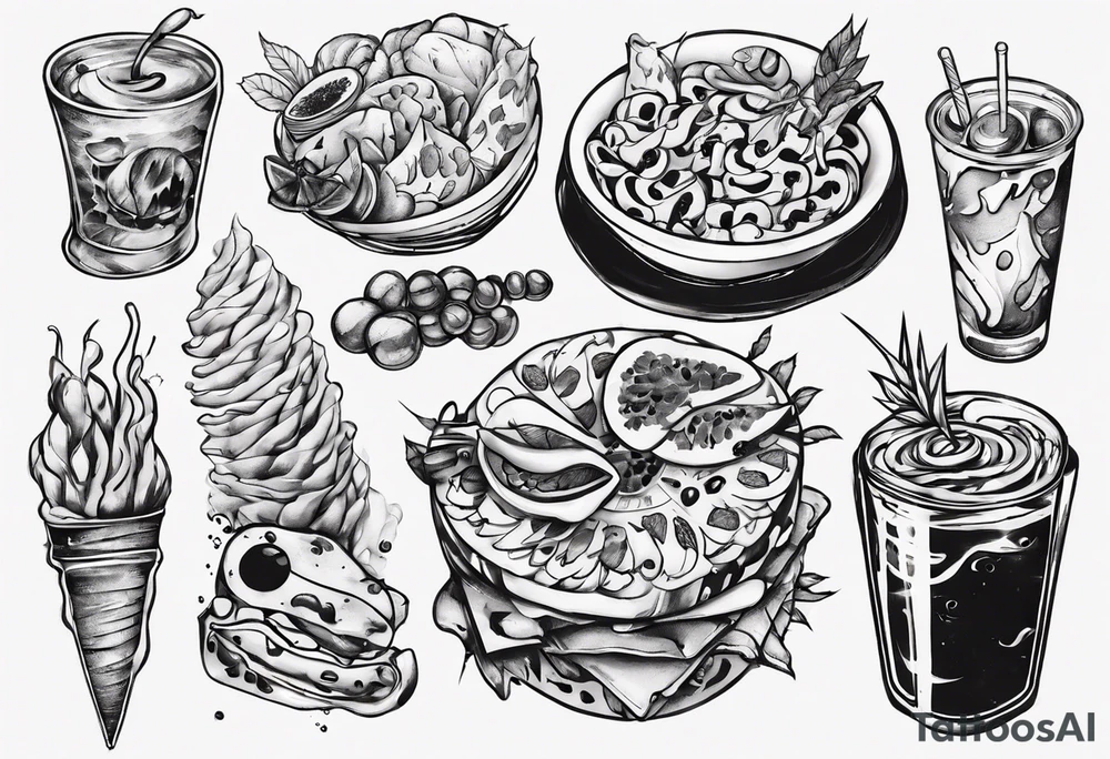 flash art
food tattoo idea