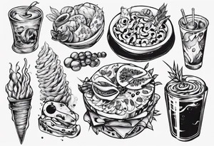 flash art
food tattoo idea