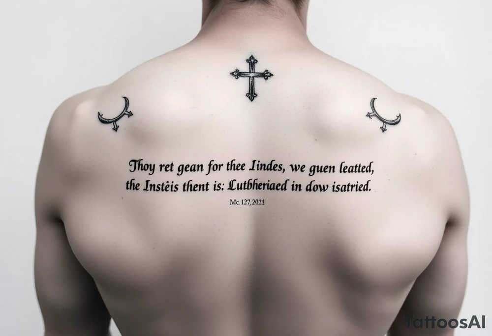 Lutheran, American, German, Apostles Creed
Forearm tattoo idea